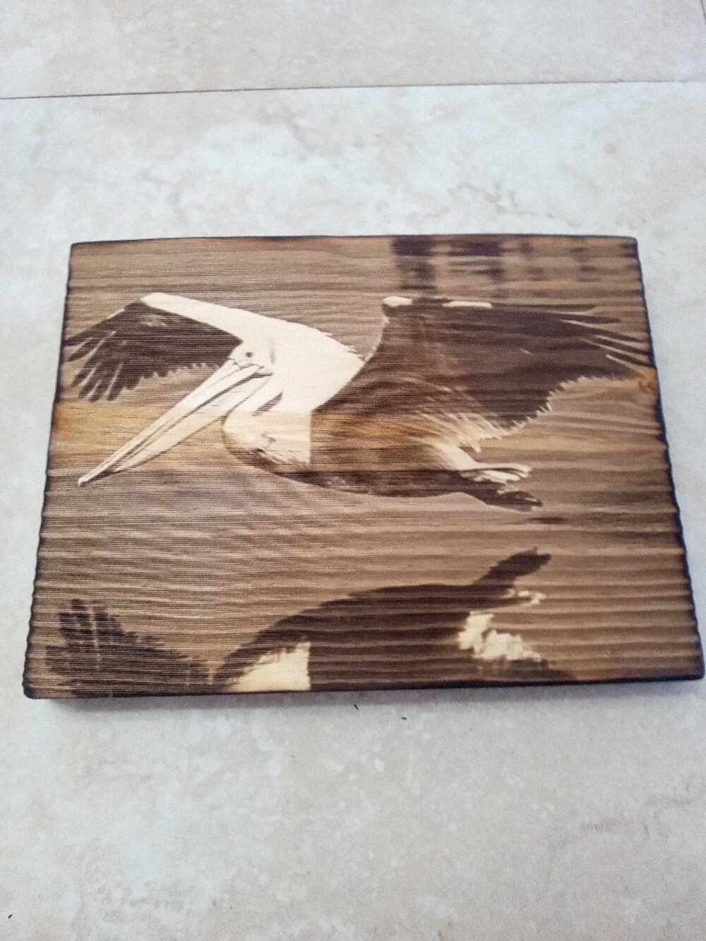 Handmade Burnt Wood Coastal Wall Decor | 6.5 x 8.5